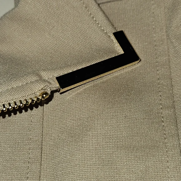 🆕️Anne Klein Moto Jacket Latte Size XS NWT - Picture 3 of 7